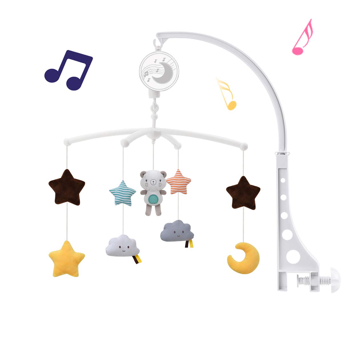 Crib Mobile Musical - Babybett Mobiles Rasseln Musik Lernspielzeug Bettglocke