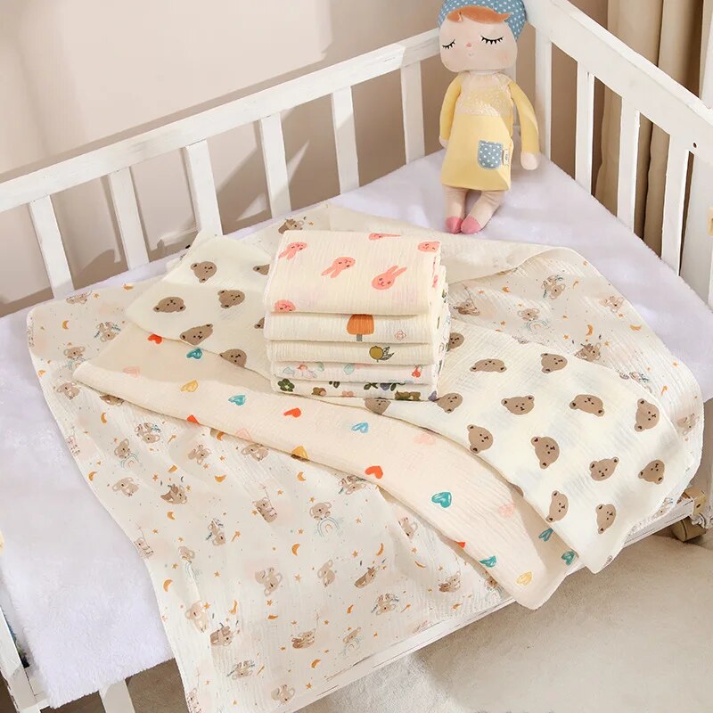 Swaddle Blanket Muslin - Baby-Empfangsdecke für Neugeborene, Baumwoll-Musselin, Wickeldecke, Bettwäsche,