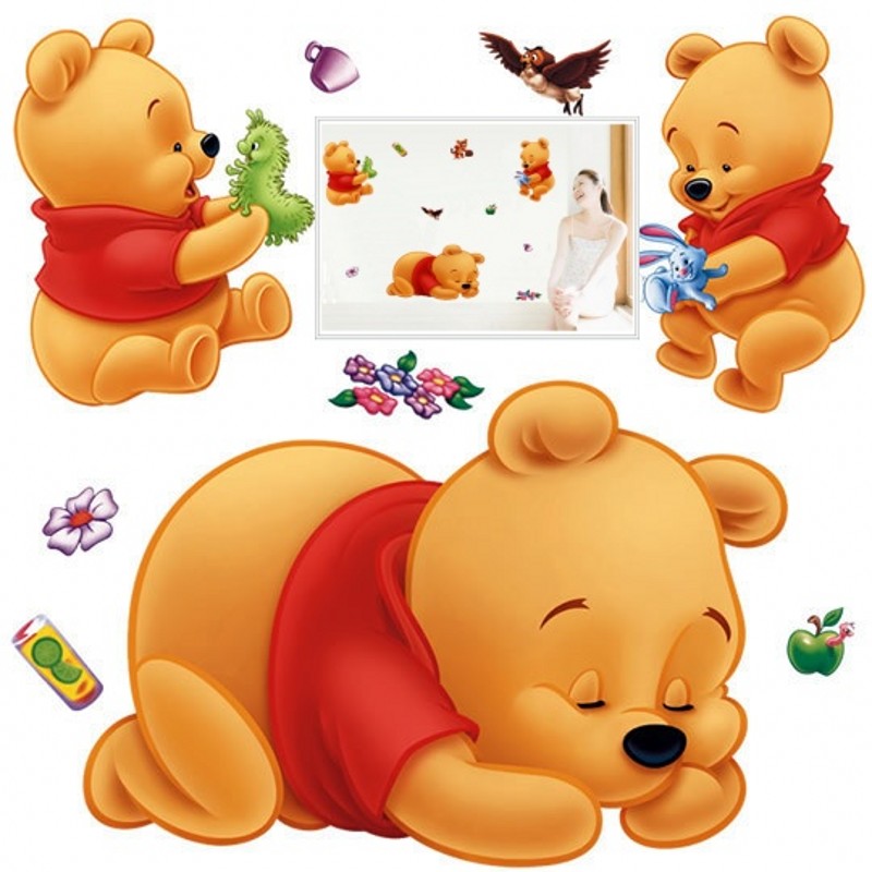 Baby Nursery Winnie The Pooh - 3D Winnie The Pooh Wandaufkleber für