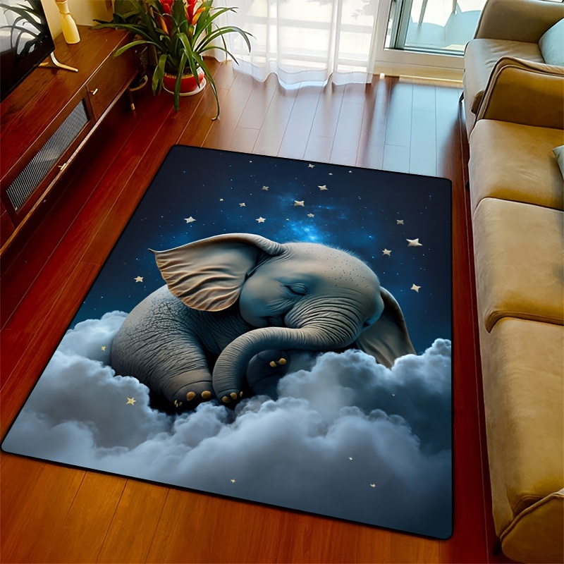 Baby Nursery Carpet - Verträumter Elefantenteppich für das Kindergarten |