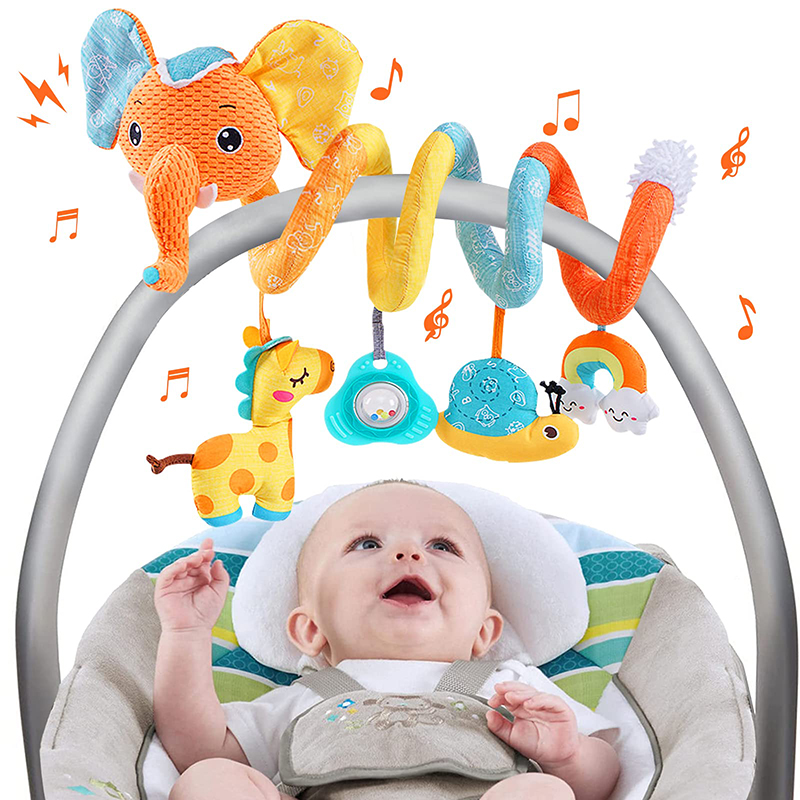 Crib Mobile Musical - Auto Sitz Spielzeug Infant Farbe Elefanten