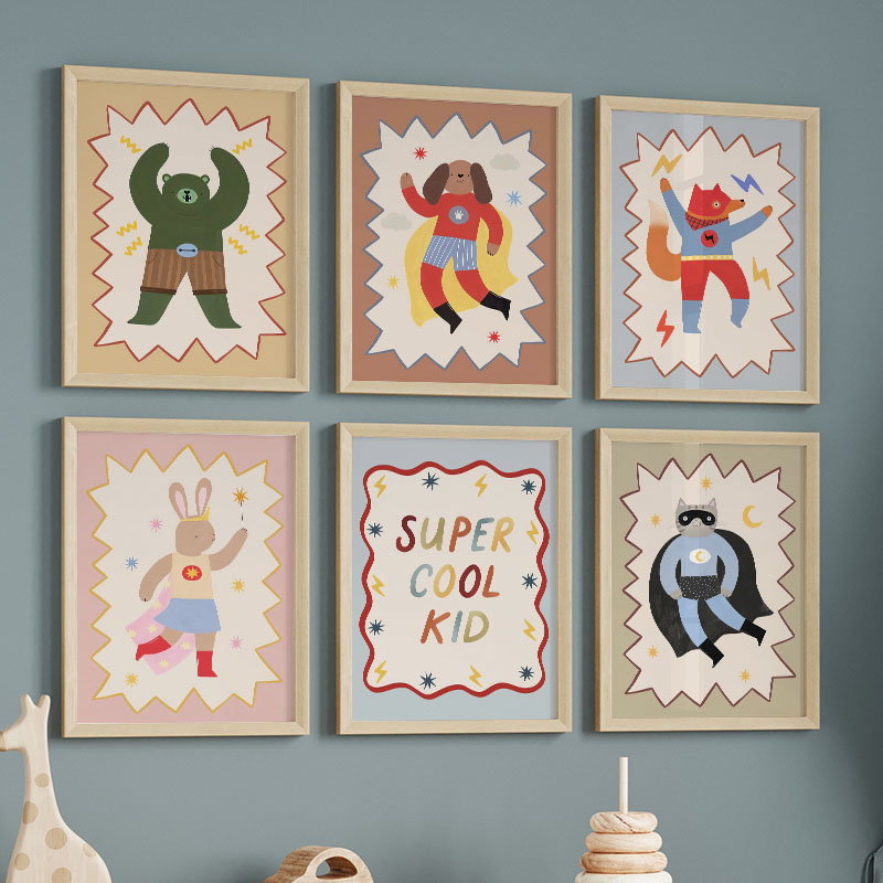 Baby Nursery Needs - Lustige Cartoon-Wandkunst für Kinderzimmer, Leinwandgemälde mit
