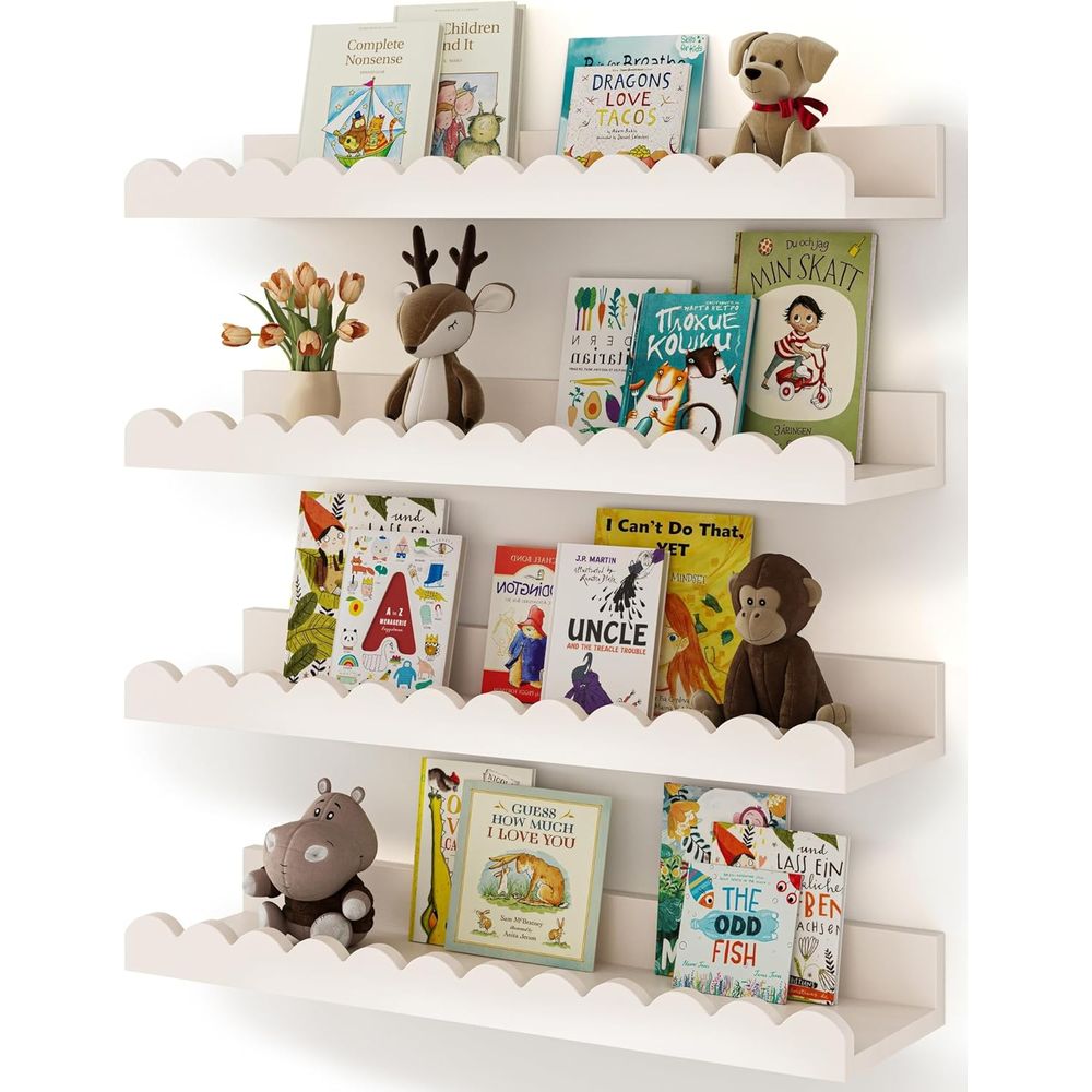 4er-Pack Weiße Schwebende Rega – Baby Nursery Floating Shelves Bewertung und Preis