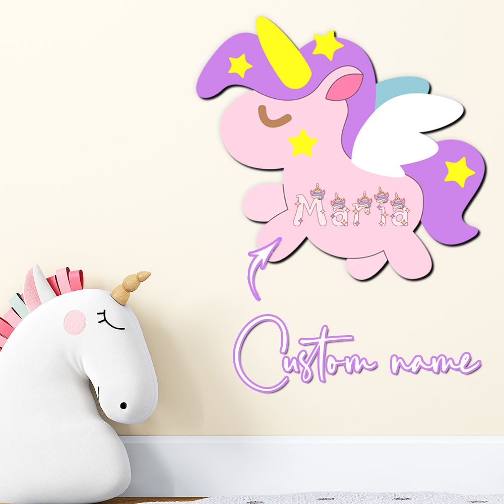Personalisiertes Einhorn-Holzn – Baby Nursery Name Sign Bewertung und Preis