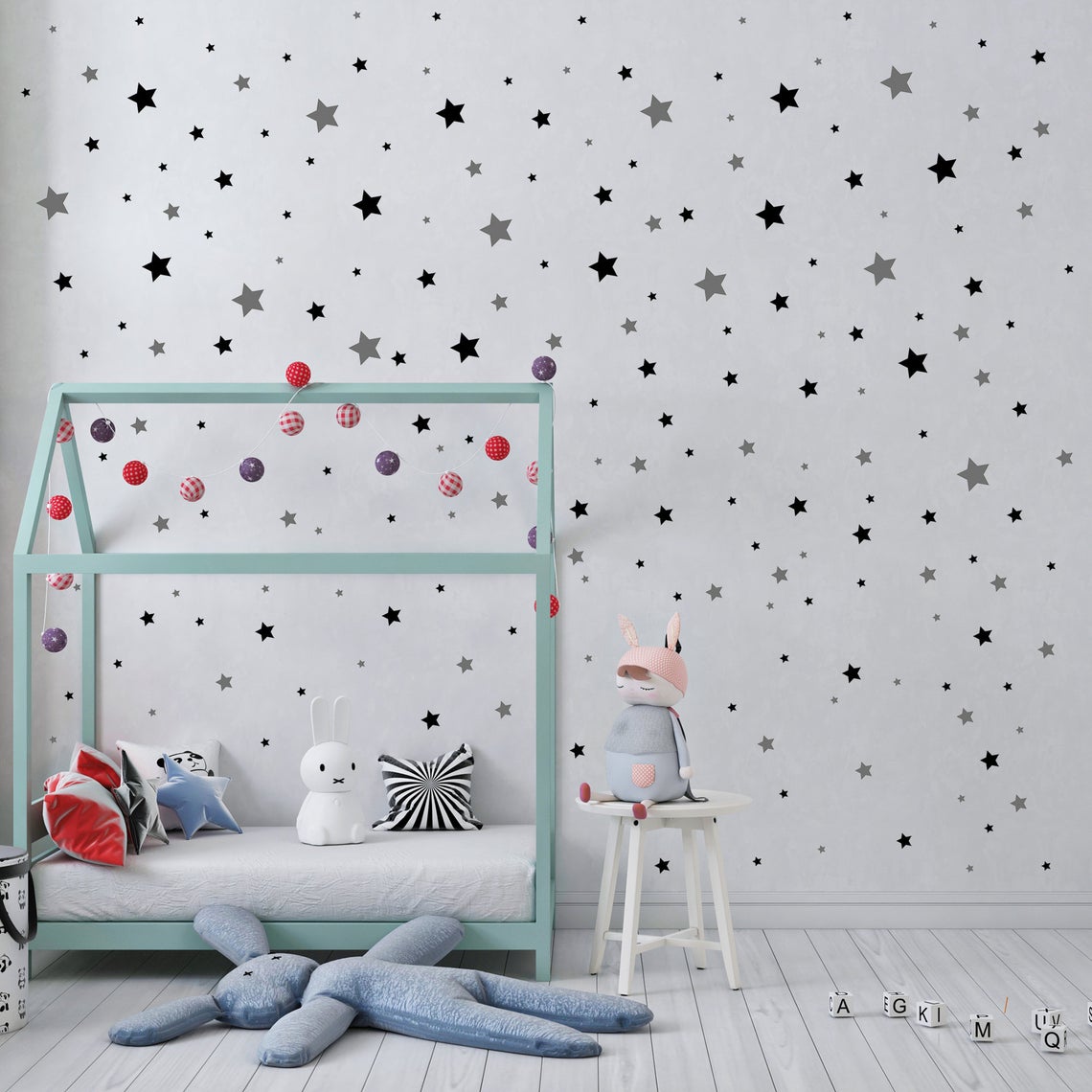 Cartoon 65Pcs Stern Wand Aufkl – Baby Nursery Needs Bewertung und Preis