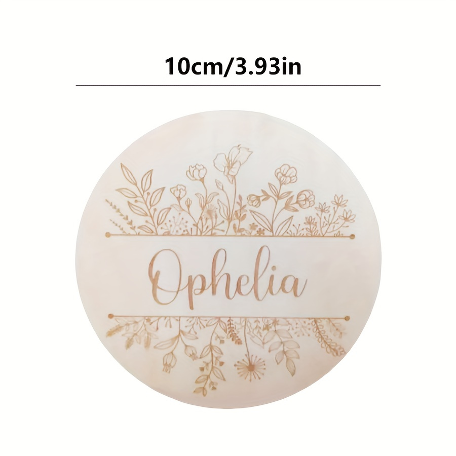 Personalisierte Blumen-Gravur  – Baby Nursery Name Sign Bewertung und Preis