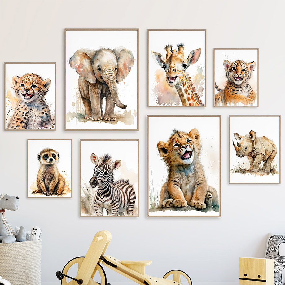 Elefant, Giraffe, Löwe, Tiger, – Baby Zebra Nursery Bewertung und Preis