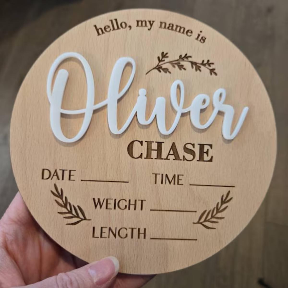 1 Stück personalisiertes Baby- – Baby Nursery Name Sign Bewertung und Preis