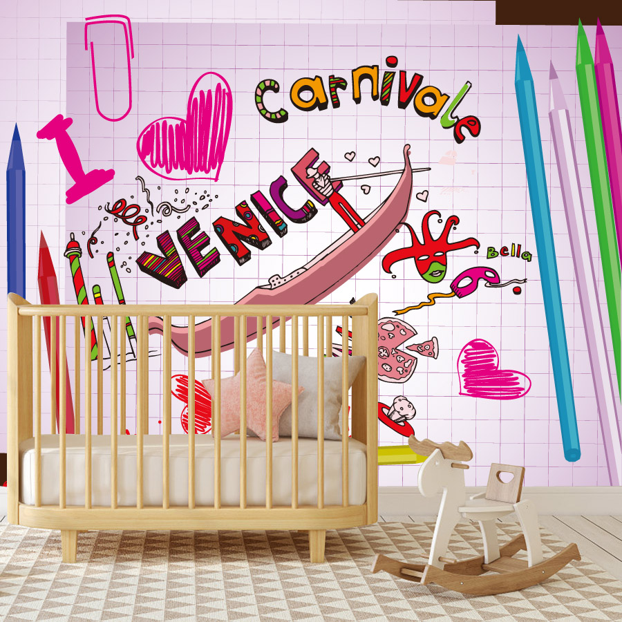 Cartoon Einfach anzubringende  – Baby Nursery Peel And Stick Wallpaper Bewertung und Preis