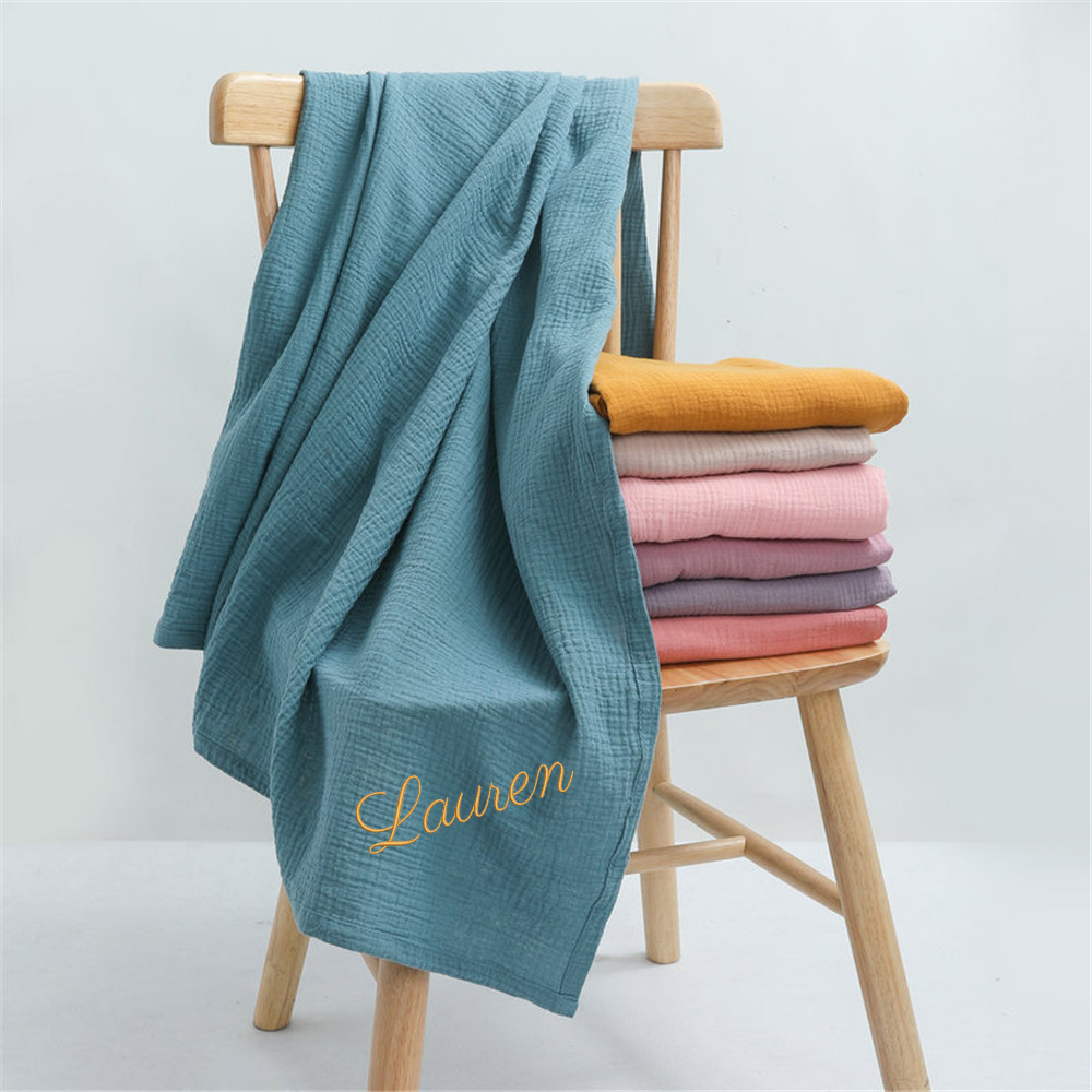 Personalisierte Name bestickt  – Swaddle Blanket Muslin Bewertung und Preis