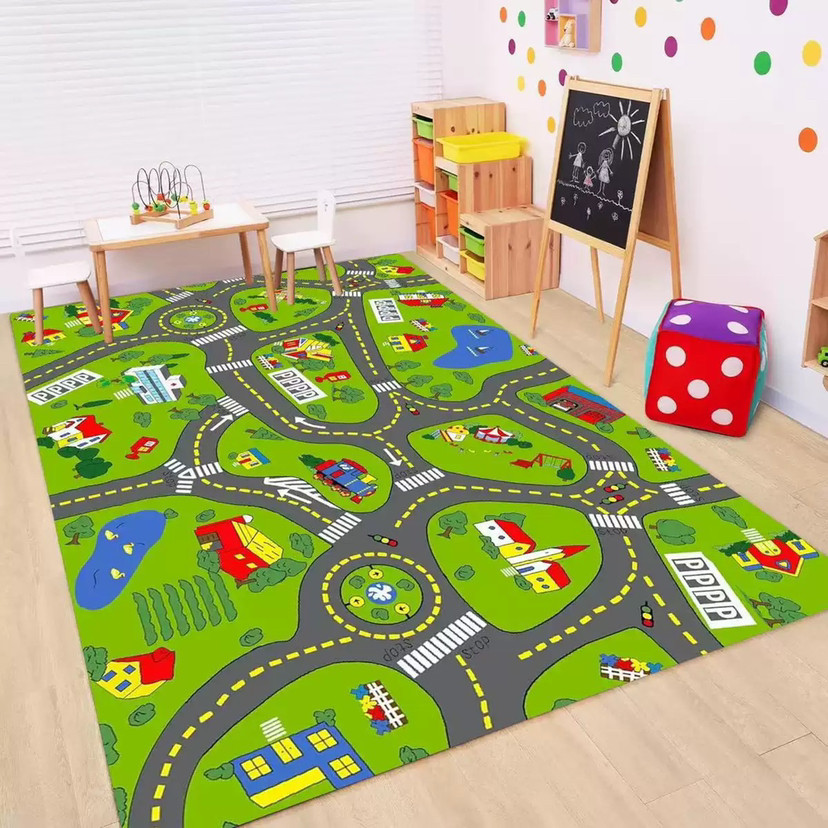 Kinder-Verkehrsteppich mit Car – Baby Nursery Carpet Bewertung und Preis