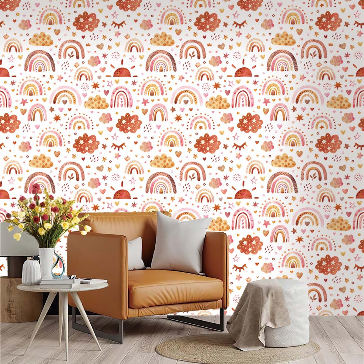 Regenbogen-Tapete zum Abziehen – Baby Nursery Peel And Stick Wallpaper Bewertung und Preis