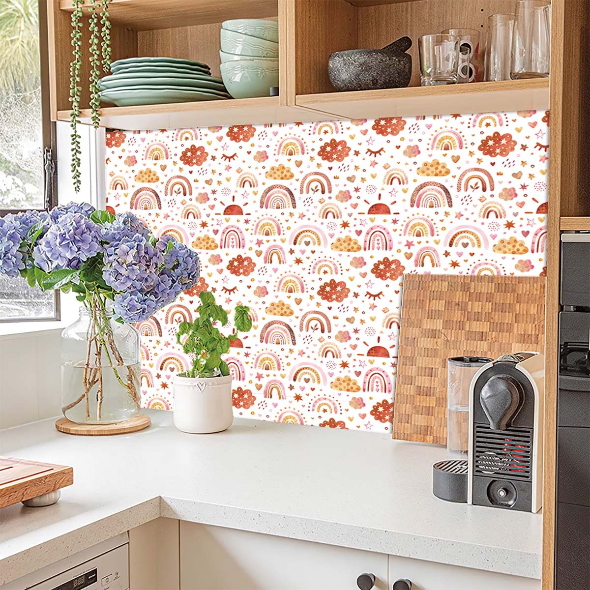 Regenbogen-Tapete zum Abziehen – Baby Nursery Peel And Stick Wallpaper Bewertung und Preis