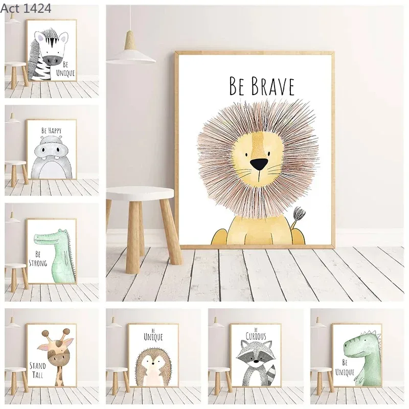 Cartoon-Tier Leinwandbild Wand – Baby Zebra Nursery Bewertung und Preis