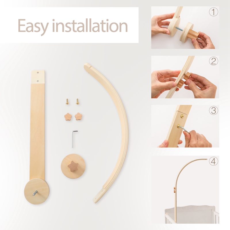 Baby Holz Bett Glocke Halterun – Crib Mobile Musical Bewertung und Preis