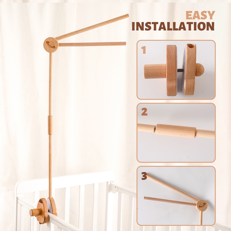 Baby Holz Bett Glocke Halterun – Crib Mobile Musical Bewertung und Preis