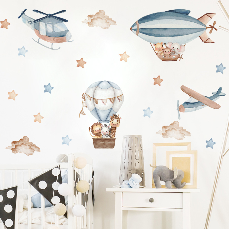 Aquarell Tiere Heißluftballon  – Baby Nursery Needs Bewertung und Preis