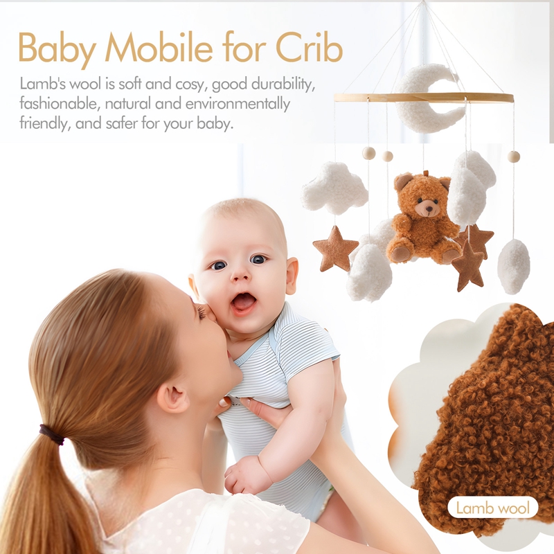 Holz-Babybett-Mobile, Babybett – Crib Mobile Musical Bewertung und Preis