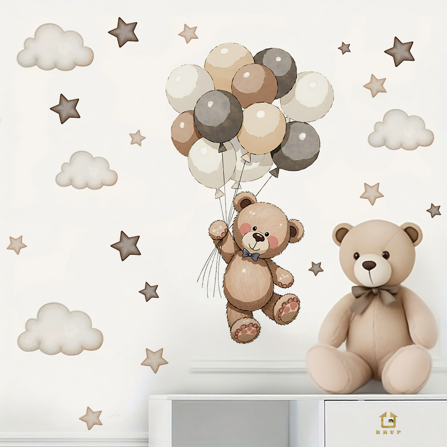 Entzückende Teddybär-Wandaufkl – Baby Nursery Needs Bewertung und Preis
