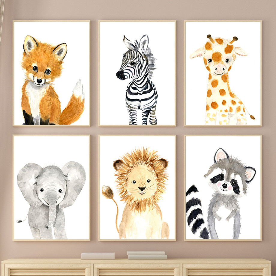 Boho Waschbär Elefant Löwe Fuc – Baby Zebra Nursery Bewertung und Preis