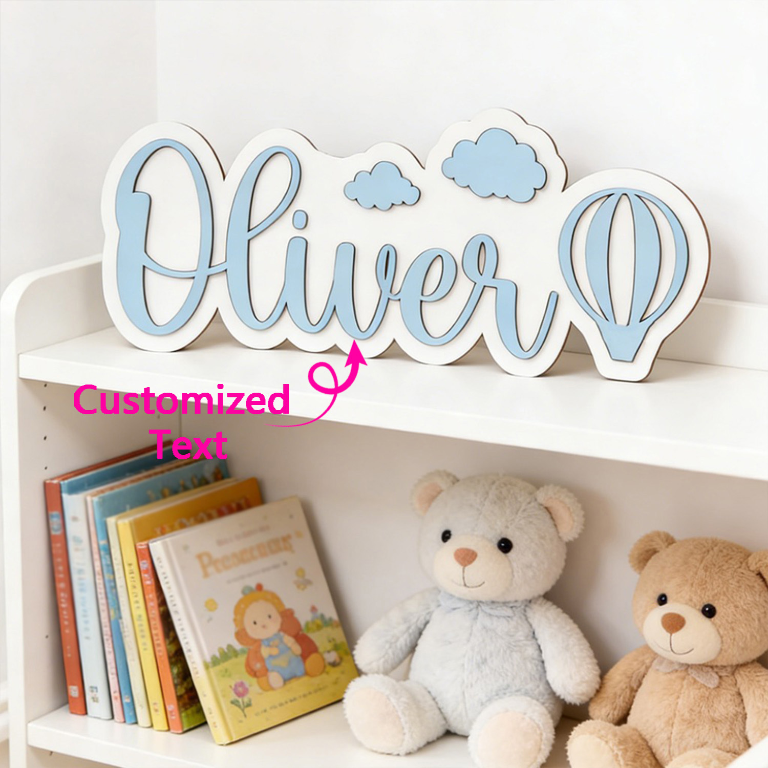 Personalisiertes Heißluftballo – Baby Nursery Name Sign Bewertung und Preis