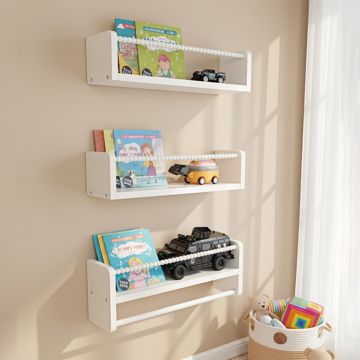 Kinderzimmer-Bücherregale aus  – Baby Nursery Floating Shelves Bewertung und Preis